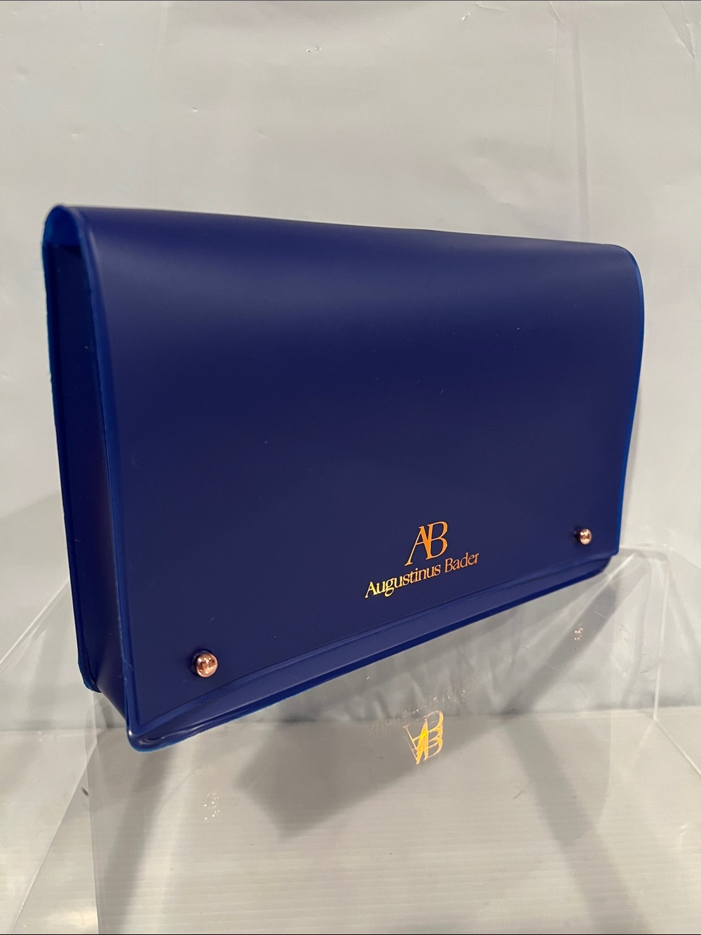 Augustinus Bader Royal Blue Silicone Cosmetic Clutch